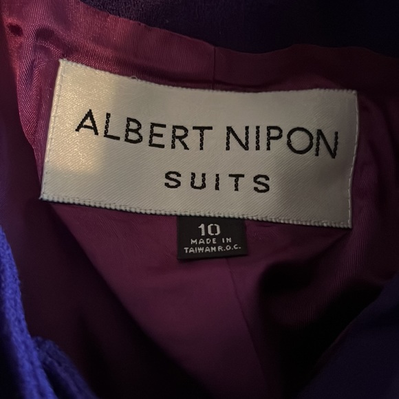 Albert Nipon Lined Wool Skirt Set Size 10 - Picture 8 of 9